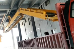 Bag truck stacking conveyor